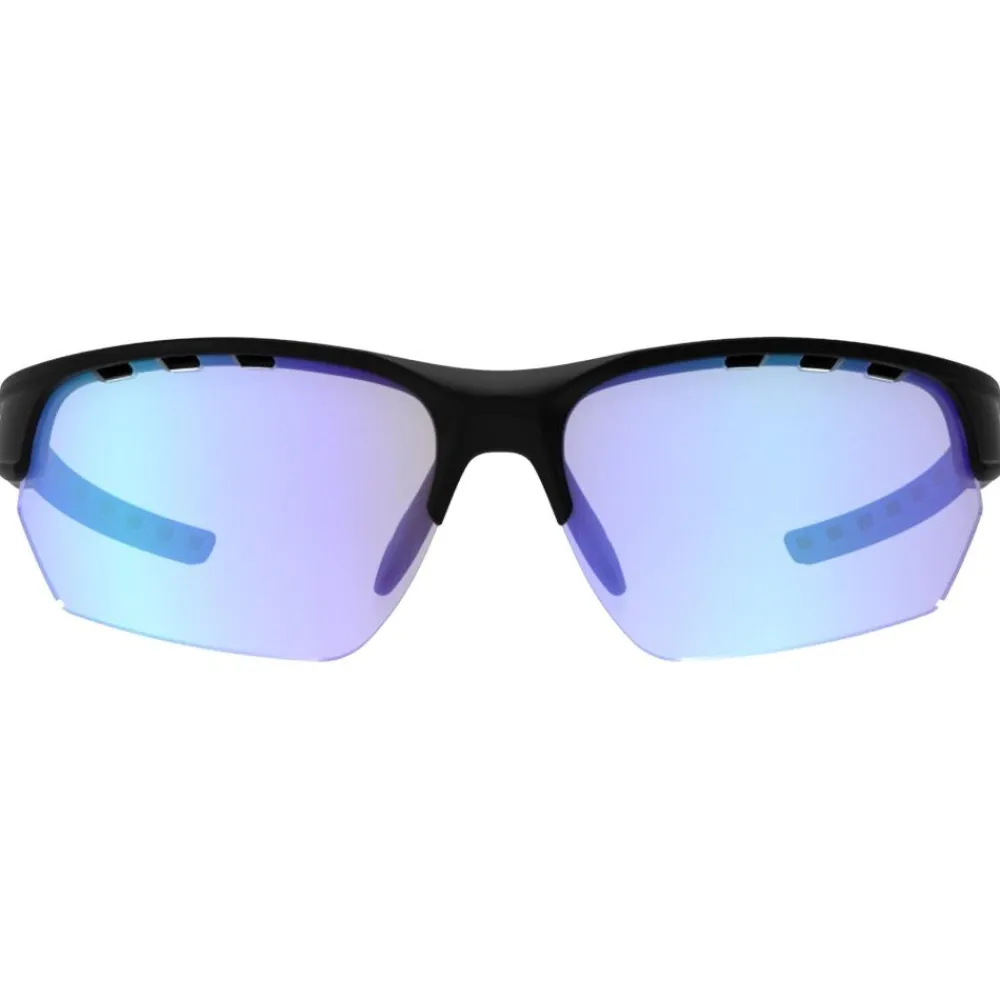 Lunettes Trail|Lunettes Trail-Running<AZR Lunettes de soleil Izoard Noire Mate Bleue Photochromique Irisé Bleu