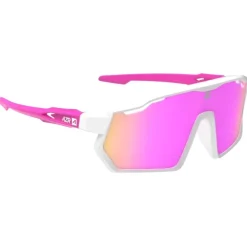 Lunettes Photochromiques|Lunettes Enfant<AZR Lunettes de soleil Pro Race Jr Rx Blanche Rose Vernie Photochromique Irisé Rose