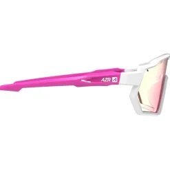 Lunettes Photochromiques|Lunettes Enfant<AZR Lunettes de soleil Pro Race Jr Rx Blanche Rose Vernie Photochromique Irisé Rose