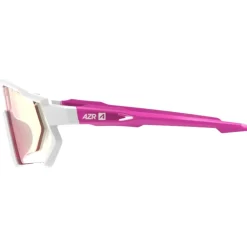 Lunettes Photochromiques|Lunettes Enfant<AZR Lunettes de soleil Pro Race Jr Rx Blanche Rose Vernie Photochromique Irisé Rose