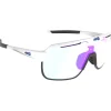 Lunettes de soleil Victory Rx Blanche Vernie Photochromique Irisé Bleu Femme Lunettes Trail|Lunettes Trail-Running