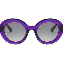 Sale Lunettes de soleil Bianca Shiny Purple Gradient Grey Polarized Femme Lunettes Femme|Lunettes Polarisées