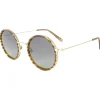 Lunettes Femme|Lunettes Polarisées<Binocle Eyewear Lunettes de soleil Amsterdam Silver Ecaille Bois Gradient Grey Polarized