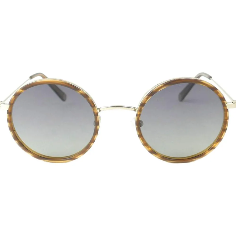 Lunettes Femme|Lunettes Polarisées<Binocle Eyewear Lunettes de soleil Amsterdam Silver Ecaille Bois Gradient Grey Polarized