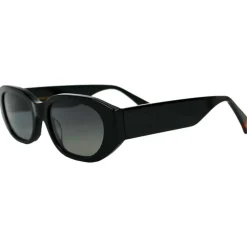 Outlet Lunettes de soleil Lena Shiny Black Gradient Grey Polarized Femme Lunettes Femme|Lunettes Polarisées