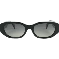 Outlet Lunettes de soleil Lena Shiny Black Gradient Grey Polarized Femme Lunettes Femme|Lunettes Polarisées