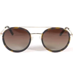 Lunettes Polarisées<Binocle Eyewear Lunettes de soleil Arizona Shiny Gold Tortoise Brown Polarized