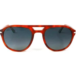 Lunettes Femme|Lunettes Polarisées<Binocle Eyewear Lunettes de soleil Bradley Shiny Orange Tortoise Gradient Grey Blue Polarized