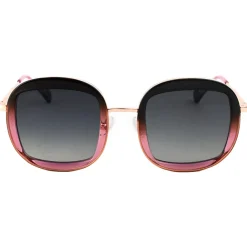 Outlet Lunettes de soleil Selena Shiny Pink Gold Brown Purple Gradient Grey Polarized Femme Lunettes Femme|Lunettes Polarisées