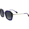 Lunettes Femme|Lunettes Polarisées<Binocle Eyewear Lunettes de soleil Rosalia Shiny Gold Purple Gradient Grey Polarized