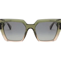 Online Lunettes de soleil Victoria Shiny Gradient Kaki Brown Gradient Grey Polarized Femme Lunettes Femme|Lunettes Polarisées