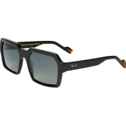 Lunettes de soleil Tyler Shiny Black Gradient Grey Polarized Lunettes Polarisées