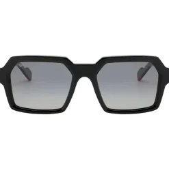 Lunettes de soleil Tyler Shiny Black Gradient Grey Polarized Lunettes Polarisées