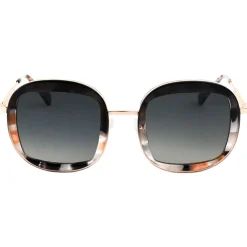 Lunettes Femme|Lunettes Polarisées<Binocle Eyewear Lunettes de soleil Selena Shiny Pink Gold Black Pink Tortoise Gradient Grey Polarized