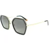 Lunettes Femme|Lunettes Polarisées<Binocle Eyewear Lunettes de soleil Agatha Shiny Gold Black Gradient Grey Polarized
