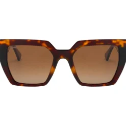 Lunettes Femme|Lunettes Polarisées<Binocle Eyewear Lunettes de soleil Victoria Shiny Tortoise Black Gradient Brown Polarized