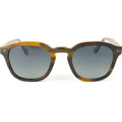 Best Lunettes de soleil James Shiny Wood Tortoise Gradient Grey Polarized Lunettes Polarisées