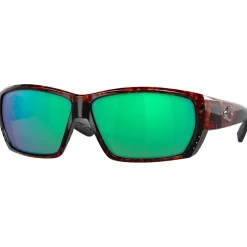Lunettes Femme|Lunettes Polarisées<Costa Del Mar Lunettes de soleil Tuna Alley Tortoise Green Mirror Polarized