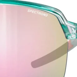 Lunettes, Visières|Lunettes Trail<Julbo Lunettes de soleil Frequency Translucide Brillant Vert Clair Rose Spectron 3