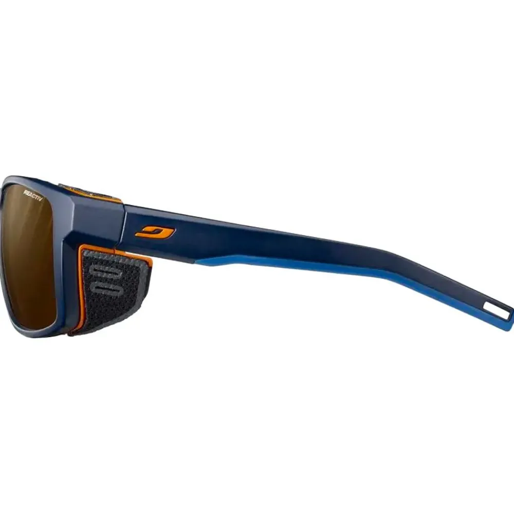 New Lunettes de soleil Shield Bleu Mat Cameleon Homme Lunettes Homme|Lunettes Polarisées