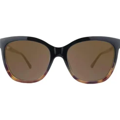 Lunettes Femme|Lunettes Polarisées<Knockaround Lunettes de soleil Deja Views Glossy Black & Blonde Tortoise Shell Fade