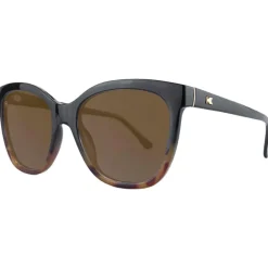 Lunettes Femme|Lunettes Polarisées<Knockaround Lunettes de soleil Deja Views Glossy Black & Blonde Tortoise Shell Fade