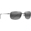 Hot Lunettes de soleil Ohai Gloss Black Gris Neutre MauiBrilliant Lunettes Polarisées