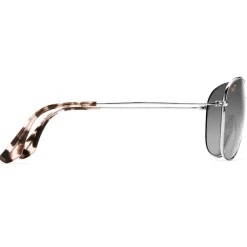 New Lunettes de soleil Cliff House Matte Silver Gris Neutre Evolution Maui Gradient Femme Lunettes Femme|Lunettes Polarisées