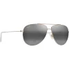 Outlet Lunettes de soleil Hauoli Doré Clair Brillant Cristaux Gris Neutre MauiPure Femme Lunettes Femme|Lunettes Polarisées