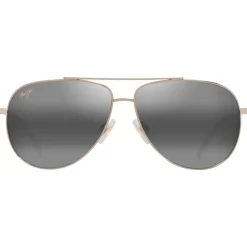Outlet Lunettes de soleil Hauoli Doré Clair Brillant Cristaux Gris Neutre MauiPure Femme Lunettes Femme|Lunettes Polarisées