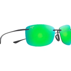 Sale Lunettes de soleil Akau Matte Black Mauipure Lt Mauigreen Femme Lunettes Femme|Lunettes Polarisées