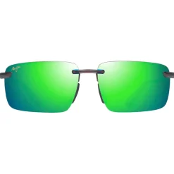Lunettes Polarisées|Lunettes Femme<Maui Jim Lunettes de soleil Laulima Asian Fit Marron Transparent Brillant MauiGreen MauiPure