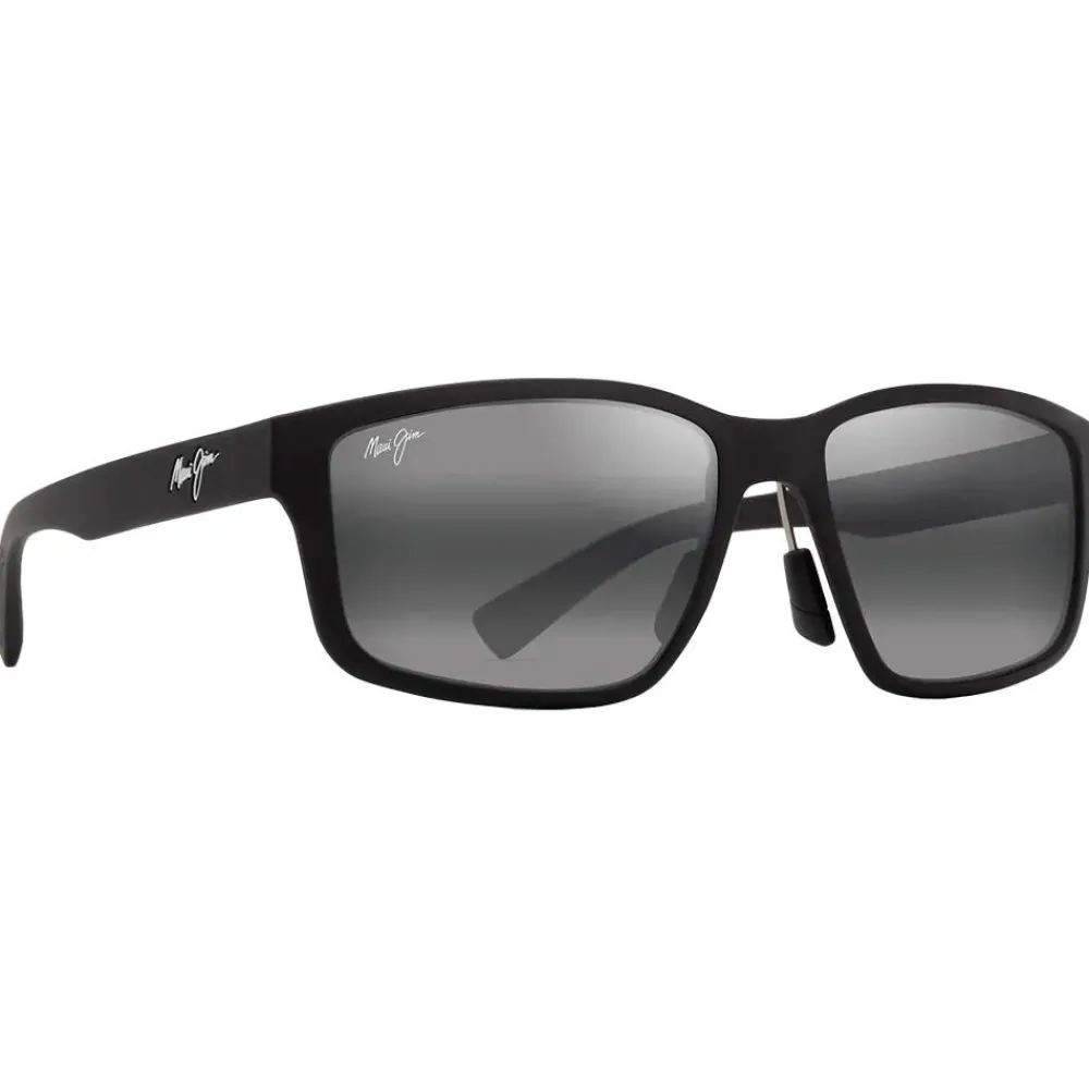 Lunettes Femme|Lunettes Polarisées<Maui Jim Lunettes de soleil Walewaha Asian Fit Matte Black Neutral Grey Mineral Superthin