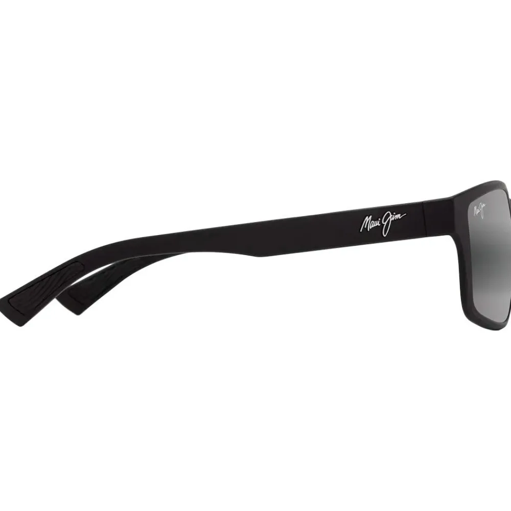 Lunettes Femme|Lunettes Polarisées<Maui Jim Lunettes de soleil Walewaha Asian Fit Matte Black Neutral Grey Mineral Superthin