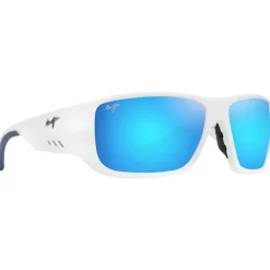 Lunettes Femme|Lunettes Polarisées<Maui Jim Lunettes de soleil Keha Blanc Mat Bleu Hawaï Minéral SuperThin