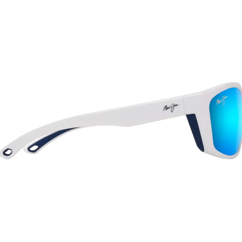 Lunettes Polarisées|Lunettes Femme<Maui Jim Lunettes de soleil Nuu Landing Blanc Blue Hawaii Mineral Superthin