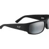 Lunettes Polarisées<Maui Jim Lunettes de soleil World Cup Noir Mat Caoutchouc Gris Neutre Mineral ST Bidégradé