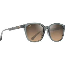 Lunettes Femme|Lunettes Polarisées<Maui Jim Lunettes de soleil Ku'ikahi Asian Fit Gris Foncé Transparent Brillant Bronze Hcl Minéral Superthin