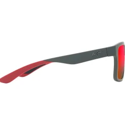 Lunettes Femme|Lunettes Polarisées<Maui Jim Lunettes de soleil The Flats Gris Foncé Rouge Hawaii Lava Mineral Superthin