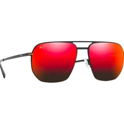 Sale Lunettes de soleil Shark's Cove Noir Mat Hawaii Lava MauiBrilliant Femme Lunettes Femme|Lunettes Polarisées