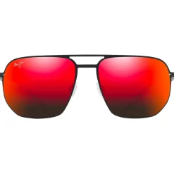 Sale Lunettes de soleil Shark's Cove Noir Mat Hawaii Lava MauiBrilliant Femme Lunettes Femme|Lunettes Polarisées