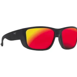 Lunettes Femme|Lunettes Polarisées<Maui Jim Lunettes de soleil Amberjack Matte Black Hawaii Lava MauiBrilliant
