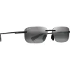 Lunettes Femme|Lunettes Polarisées<Maui Jim Lunettes de soleil Lanakila Noir Mat Gris Neutral Grey MauiPure
