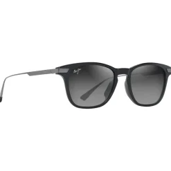 Clearance Lunettes de soleil Mana'olana Noir Brillant Gris Acier Neutral Grey MauiBrilliant Femme Lunettes Femme|Lunettes Polarisées