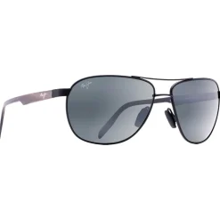 Lunettes Femme|Lunettes Polarisées<Maui Jim Lunettes de soleil Castles Noir Mat Neutral Grey Mineral Superthin