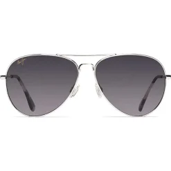 Lunettes Femme|Lunettes Polarisées<Maui Jim Lunettes de soleil Mavericks Argent Gris Neutre MauiPure
