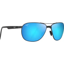 Discount Lunettes de soleil Castles Ruthénium Foncé Mat Noir Bleu Hawai Minéral Superthin Femme Lunettes Femme|Lunettes Polarisées
