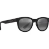 Outlet Lunettes de soleil Maoli Noir Mat Gris Neutre MauiPure Femme Lunettes Polarisées|Lunettes Femme