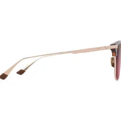 New Lunettes de soleil Kalaunu Asian Fit Havane Foncé Brillant Doré Maui Rose MauiBrilliant Femme Lunettes Femme|Lunettes Polarisées