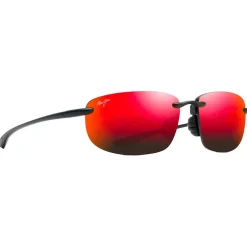 Lunettes Polarisées<Maui Jim Lunettes de soleil Hookipa Asian Fit Noir Mat Hawaii Lava MauiPure